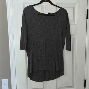 Gray 3/4 Sleeve High Low Tee